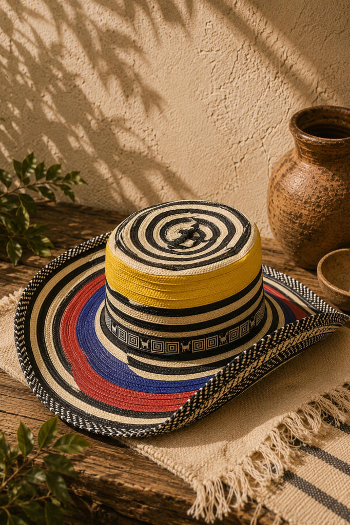 Colombian Heritage Sombrero Vueltiao in Colombian colors by Tierra Mía